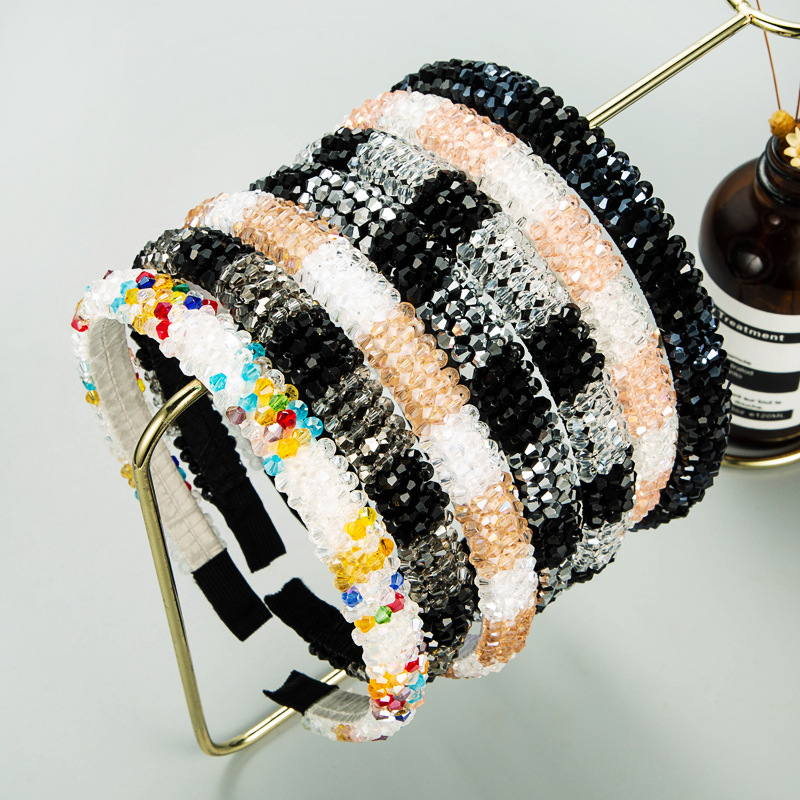 Crystal Bead Mix - Bando Rambut Berhias Kristal Berkilau, Bando