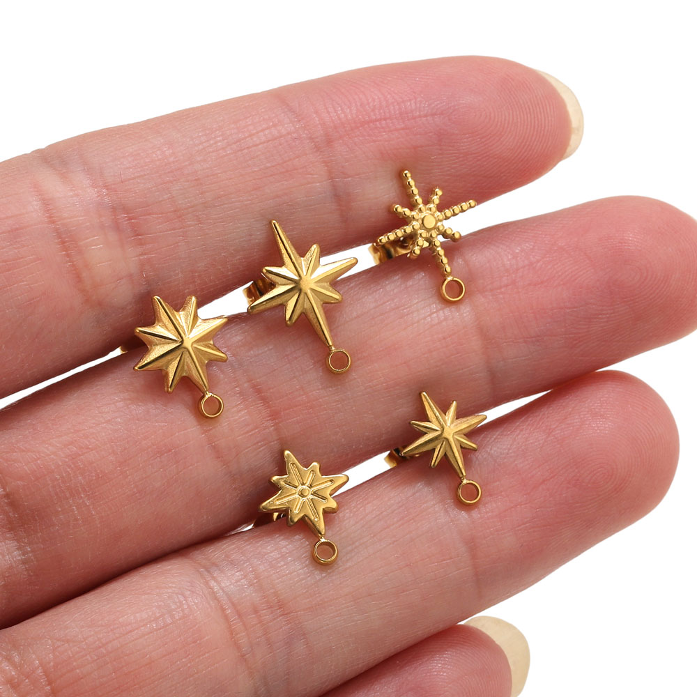 Jewelry Making Tools - 6 pcs Anting-anting Bintang Stainless Steel