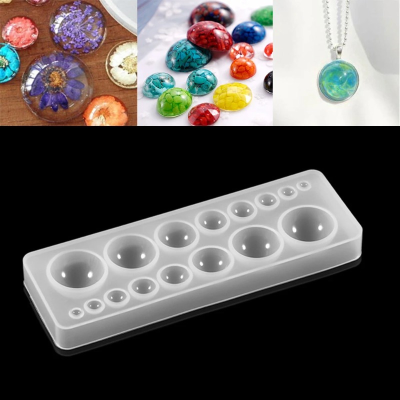 Jewelry Making Tools List - 1 Buah Cetakan Silikon Setengah Bola