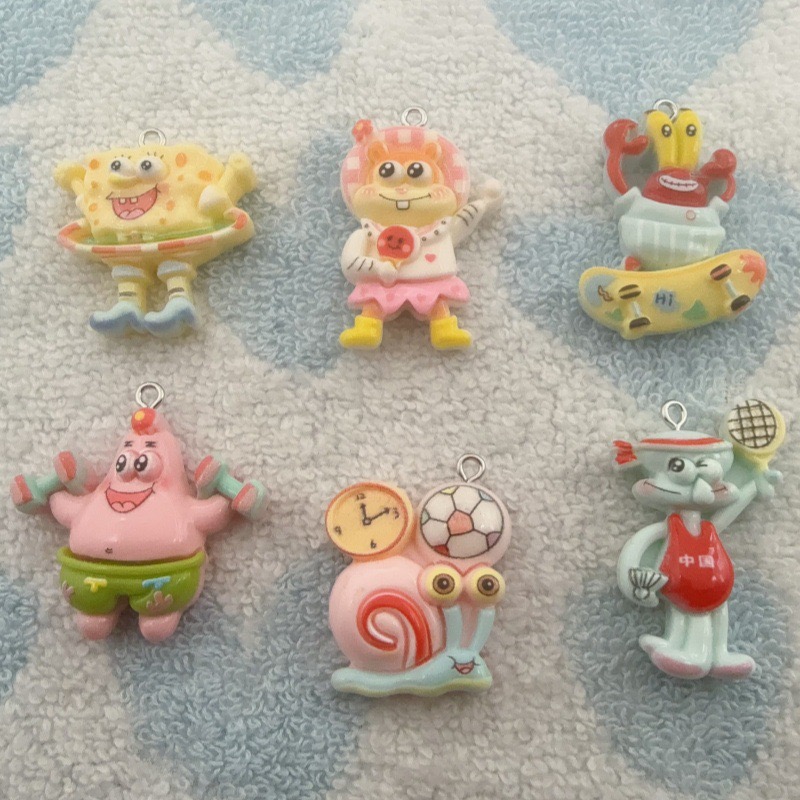 Jewelry Making Birthday Party - 10 buah liontin resin kartun, anting-anting