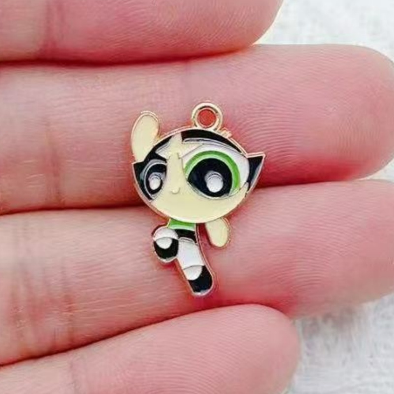 10 Buah Liontin Gadis Kartun B - Jewelry Making Birthday Party ulasan dan harga