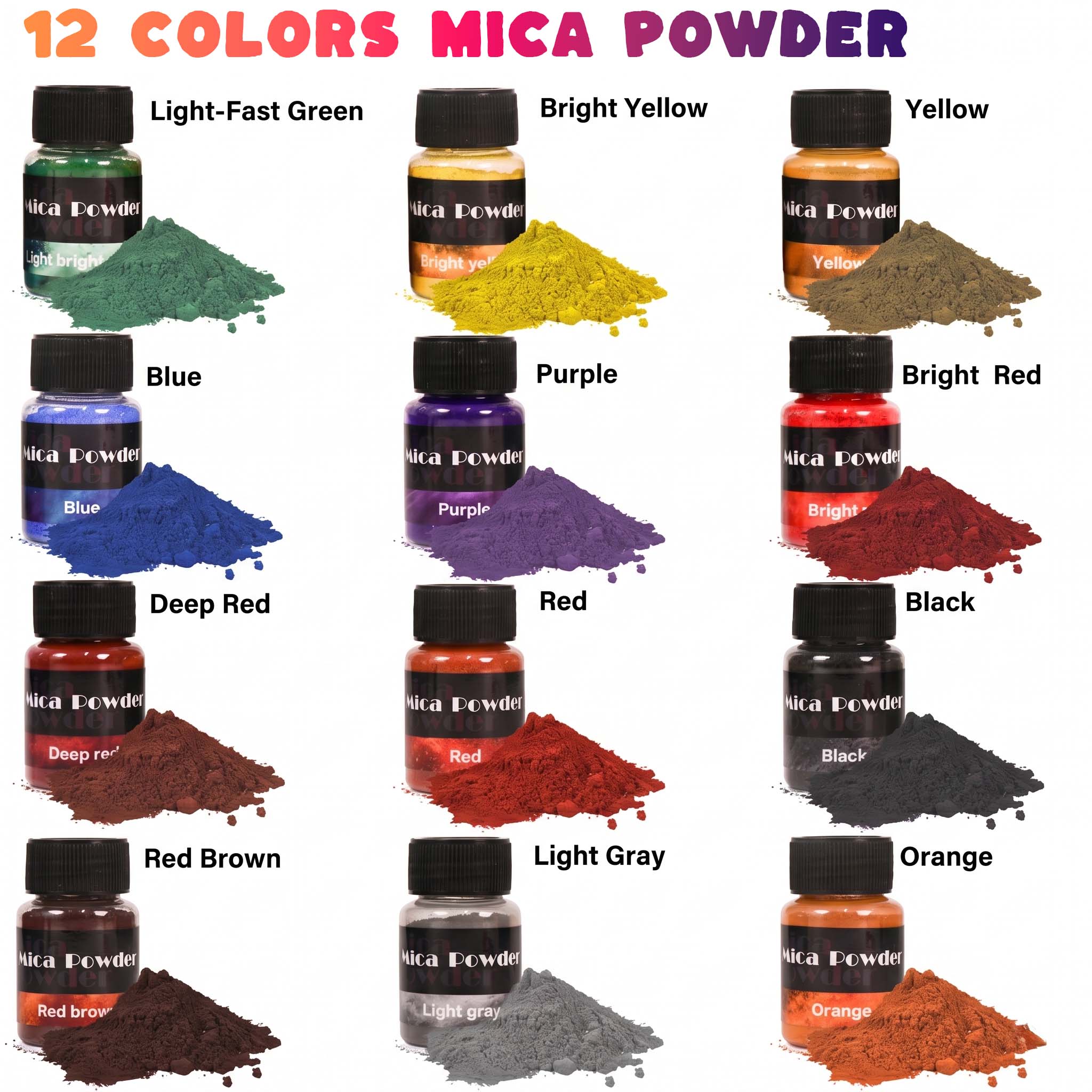 Bubuk Pigmen Gipsum 12 Warna P - Jewelry Making Tools List ulasan dan harga