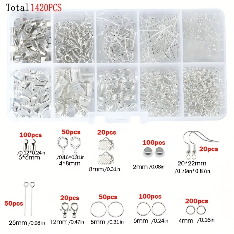 1420pcs 1 kotak Set Perlengkap - Jewelry Making Tools ulasan dan harga