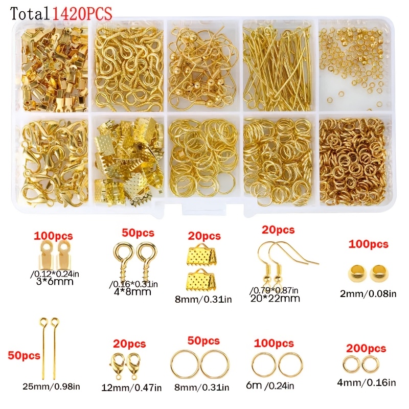 1420pcs 1 kotak Set Perlengkap - Jewelry Making Tools ulasan dan harga